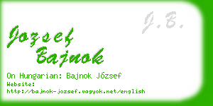 jozsef bajnok business card